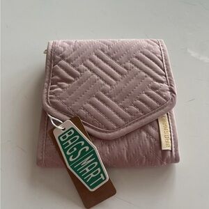 Bagsmart Quilted Travel Jewelry Wallet - Light Pink